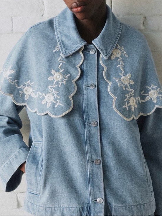 Sezane Jackets & Blazers - Sezane Josephine × Sea NY blue denim jacket